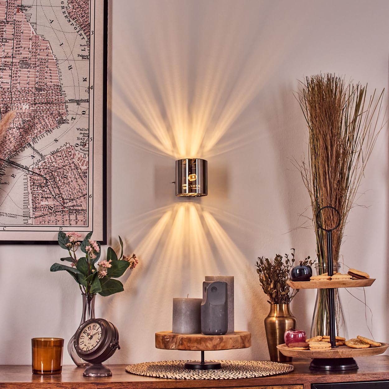 HOFSTEIN Bamako Wall Light installed in a living room setting