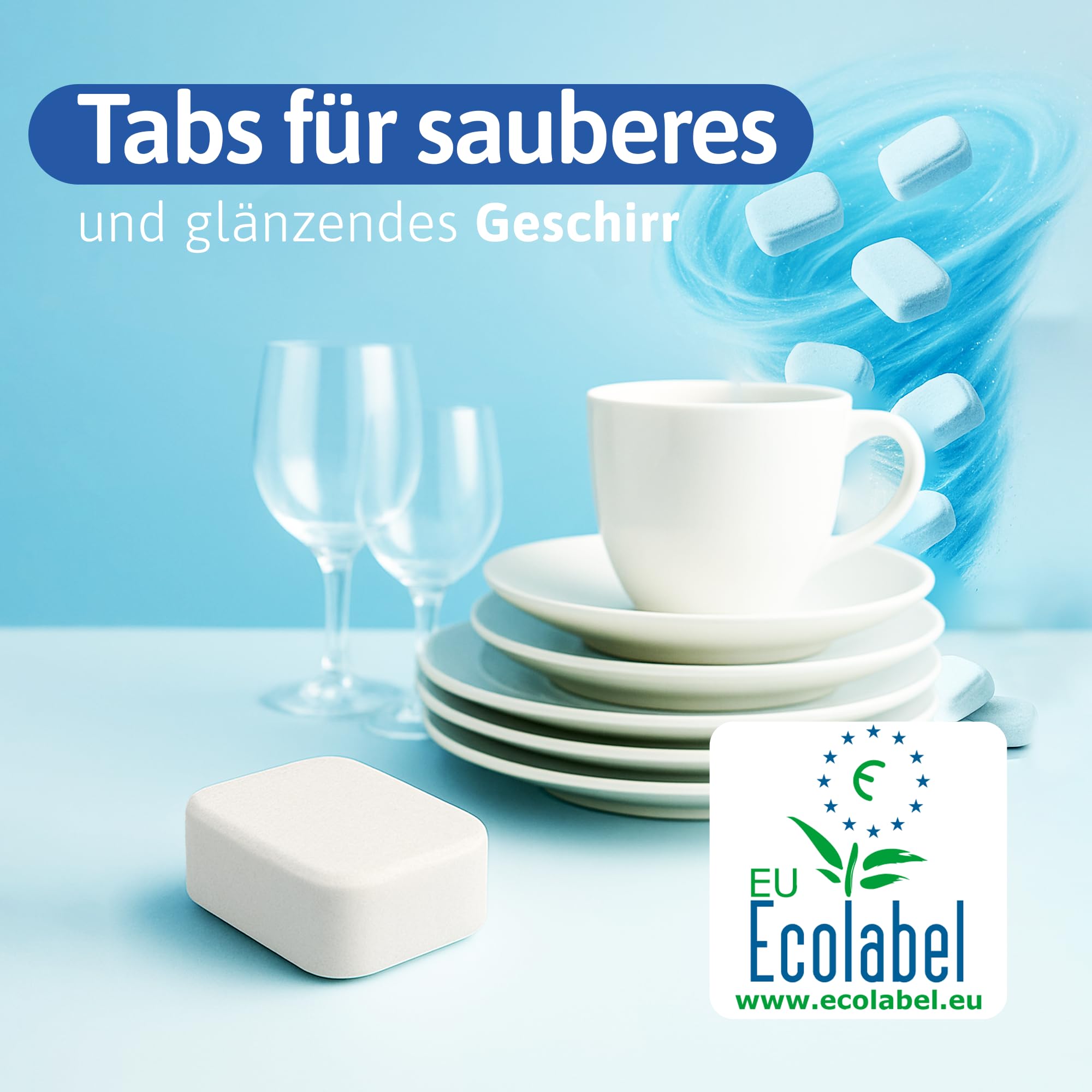 Natulim 6in1 Öko Spülmaschinentabs Geschirrspültabs ohne Plastik mit starker Reinigungskraft, Spültabs mit Entkalkung, Glanz & Glasschutz, Extra-Trockeneffekt – 4er-Pack – 30 Stück