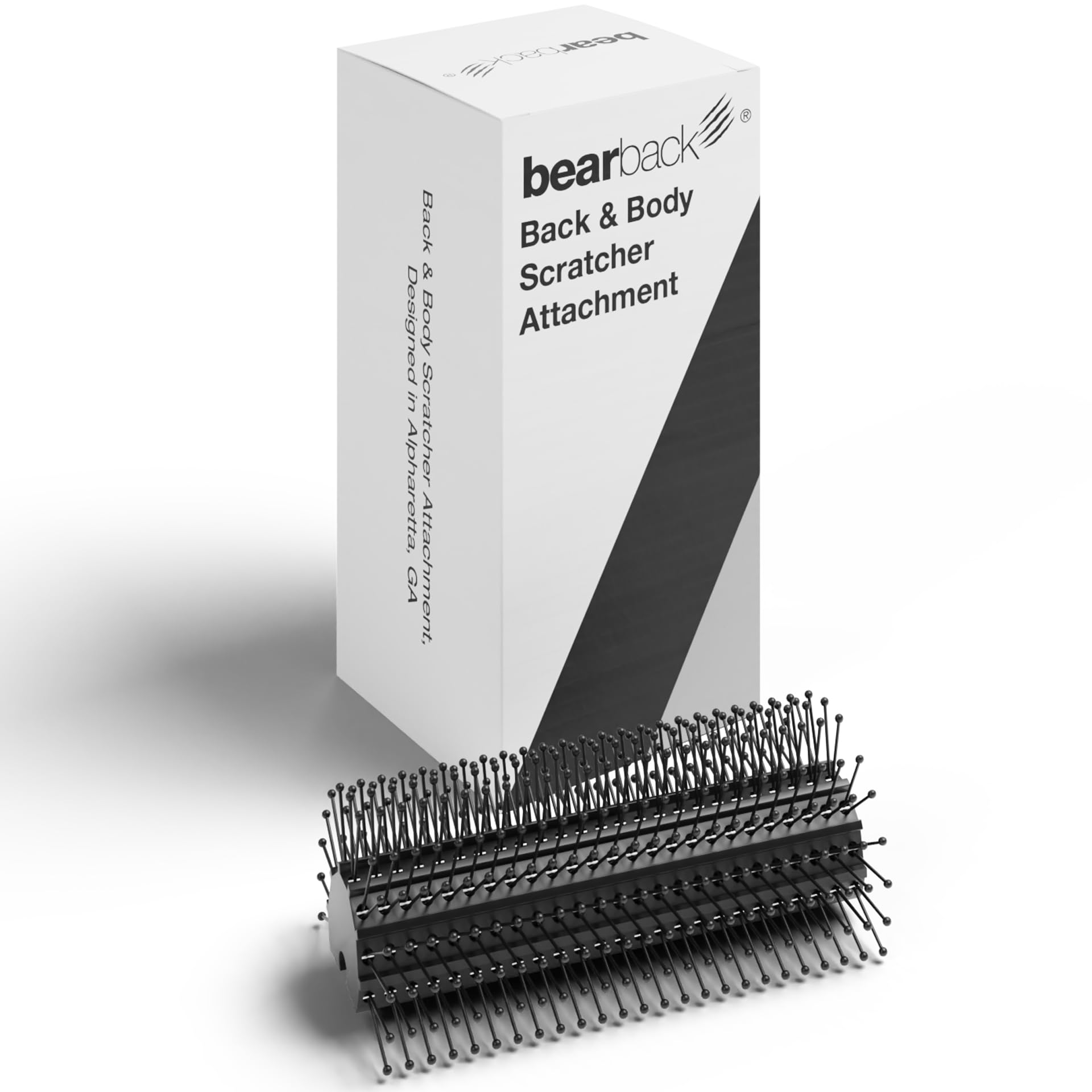 Bearback Scratcher Attachment: Bristled Back & Body Scratching Tool. Fits Original Bearback Handle. American Small Business