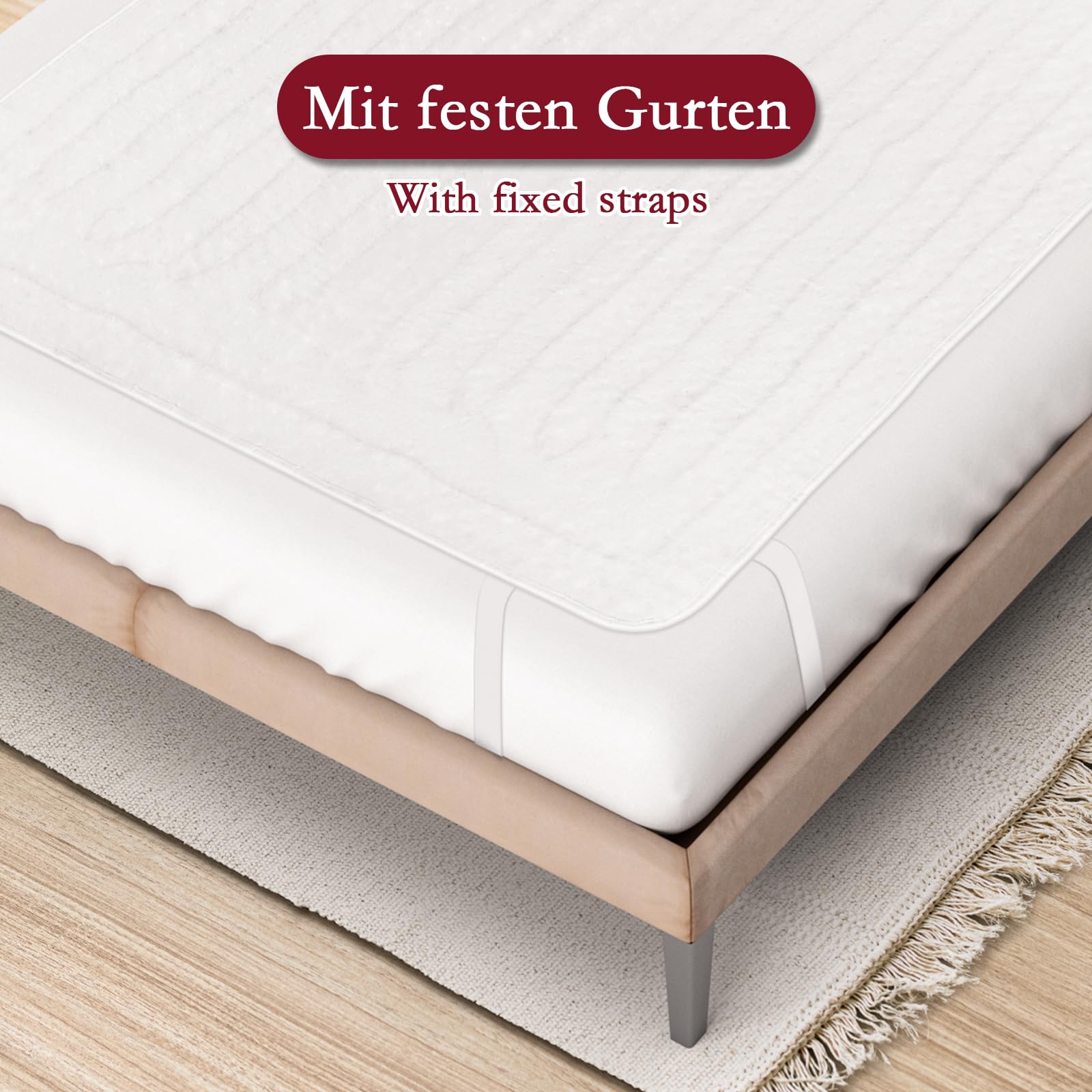REDKEY Scaldaletto Elettrica Singolo,150x80 cm Sottocoperta,7 Temperature,Coperta Termica con Spegnimento Automatico,Termoforo,Lavabile