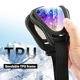 COOLOO Ski Goggles, 2 Pack Snow Goggles Snowboard Goggles for Men Women Kids - UV Protection Foam Anti-Scratch Dustproof