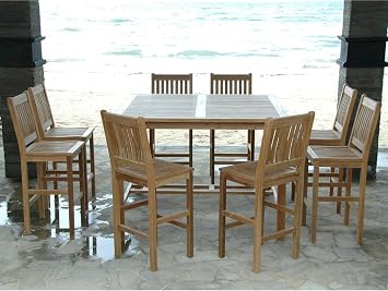 Anderson Teak Windsor Avalon 9-Pieces Square Bar Set