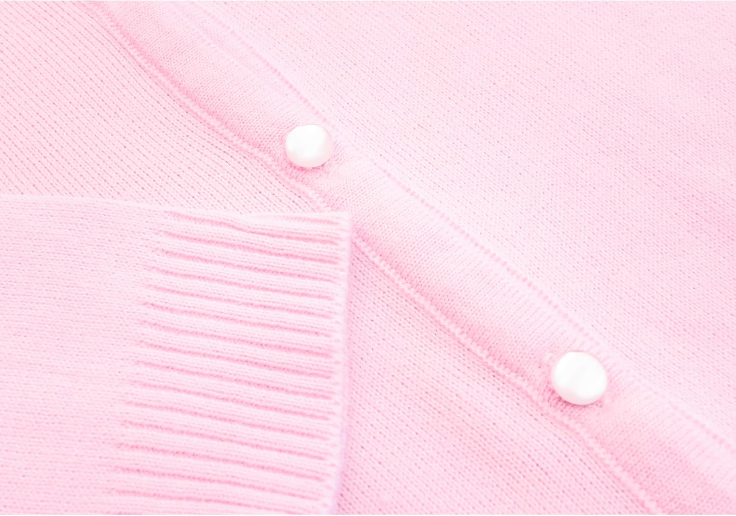 Lilax Little Girls' Knit Basic Cardigan, Long Sleeve Button Up Sweater - Image 6