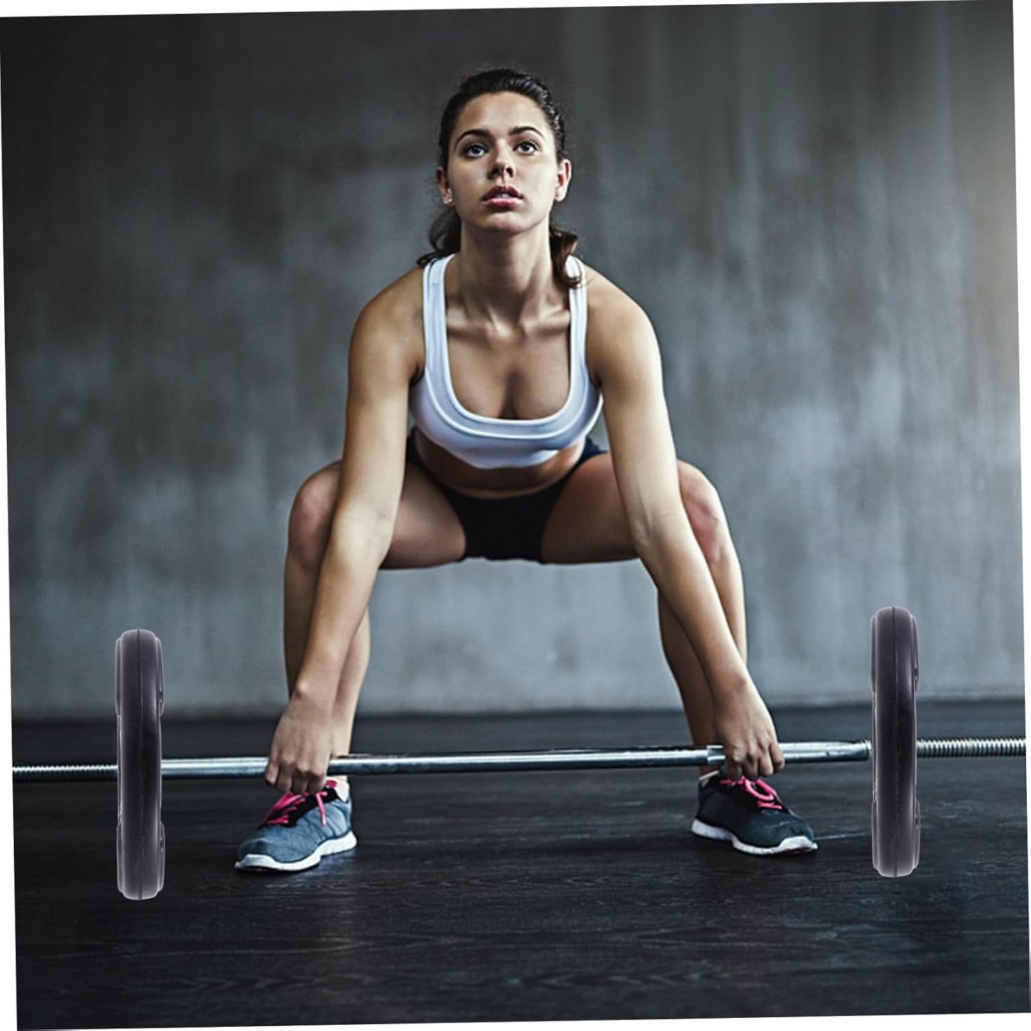 1pc Weightlifting Dumbbell Plate Rubber Coated for Easy Installation Compact Accessory for Strength Training and Muscle Building