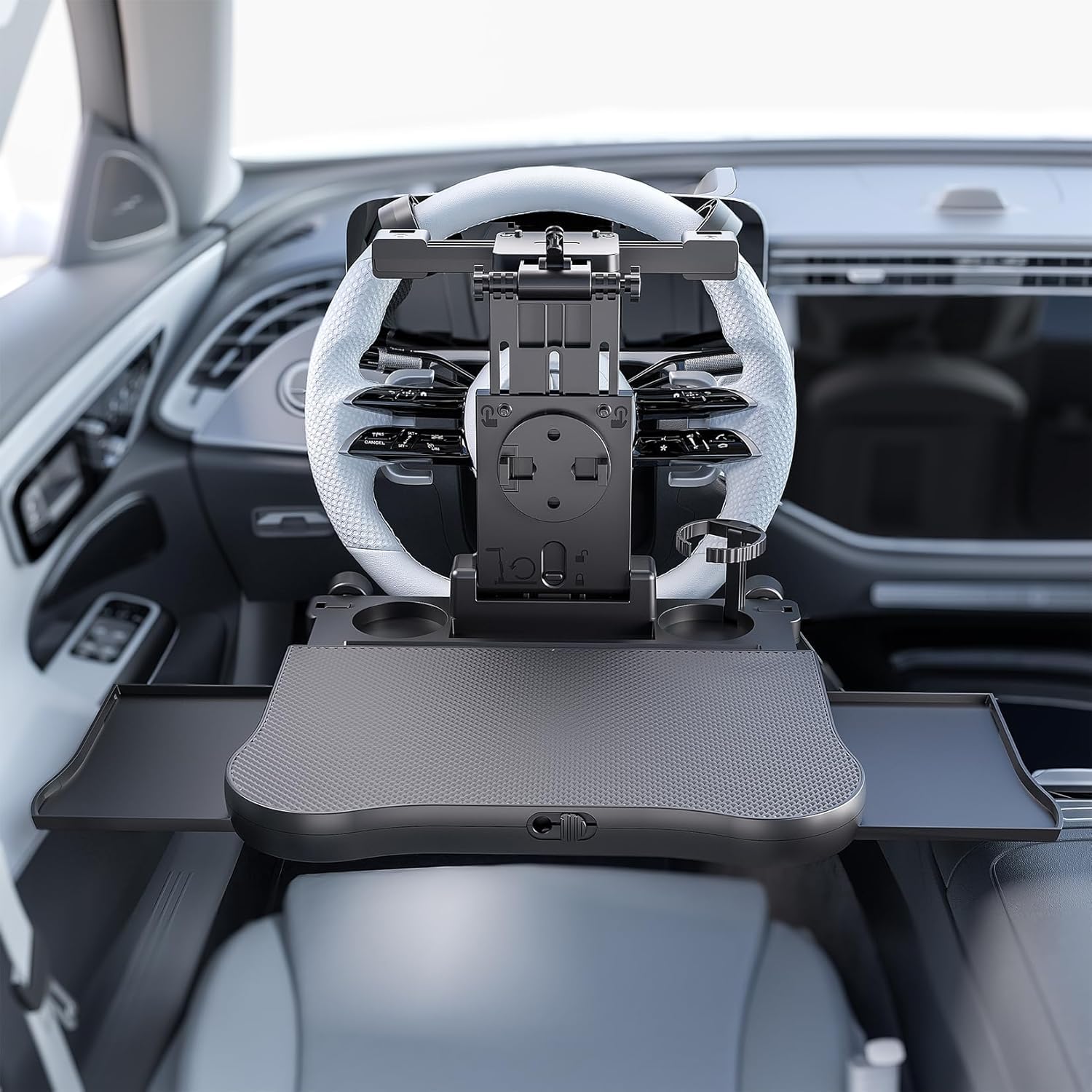 Tavolino da Auto Posteriore Compatibile con per Renault Zoe 2020-2023, Vassoio Pieghevole Sedile Interni Porta e Pranzo Accessori Professionali