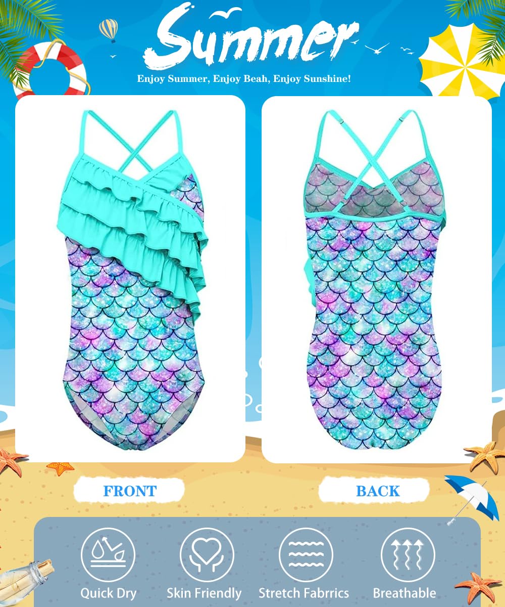 Swimwear Girl Swimwear Syrenka Strój Kąpielowy dla chłopców Jednoczęściowy Strój Kąpielowy Plaża Szybkoschnąca Strój Kąpielowy Bikini Piasek Dziewczyna z regulowanymi paskami