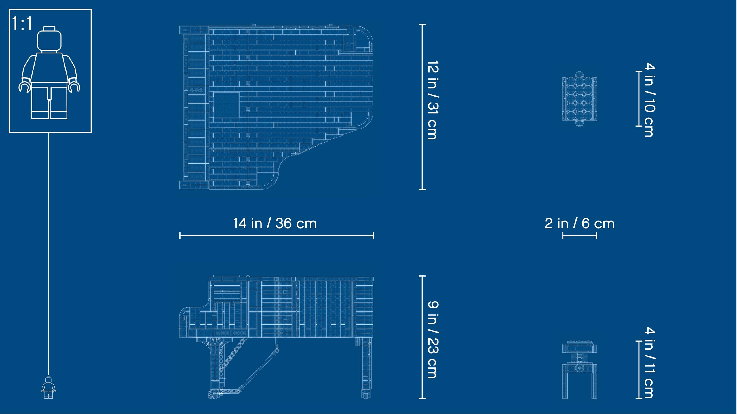 LEGO Ideas Konzertflügel (21323); Bauset; Ihr eigener Konzertflügel; tolles Modellbauprojekt geschätzten Pianisten, Musiker, Musikliebhaber oder Bastler (3.662 Teile)