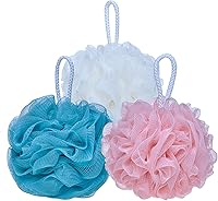 Vista 1 de Mesh Pouf Bath Sponge Exfoliating Shower Ball Pom Cleaning Accessory