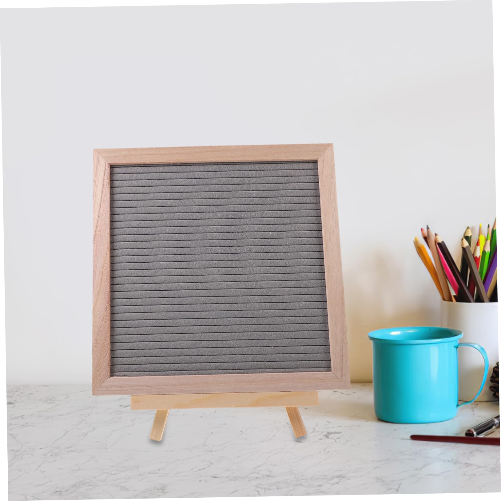 Tableau Lettres Amovibles en Feutre 1 Set avec Support Bois