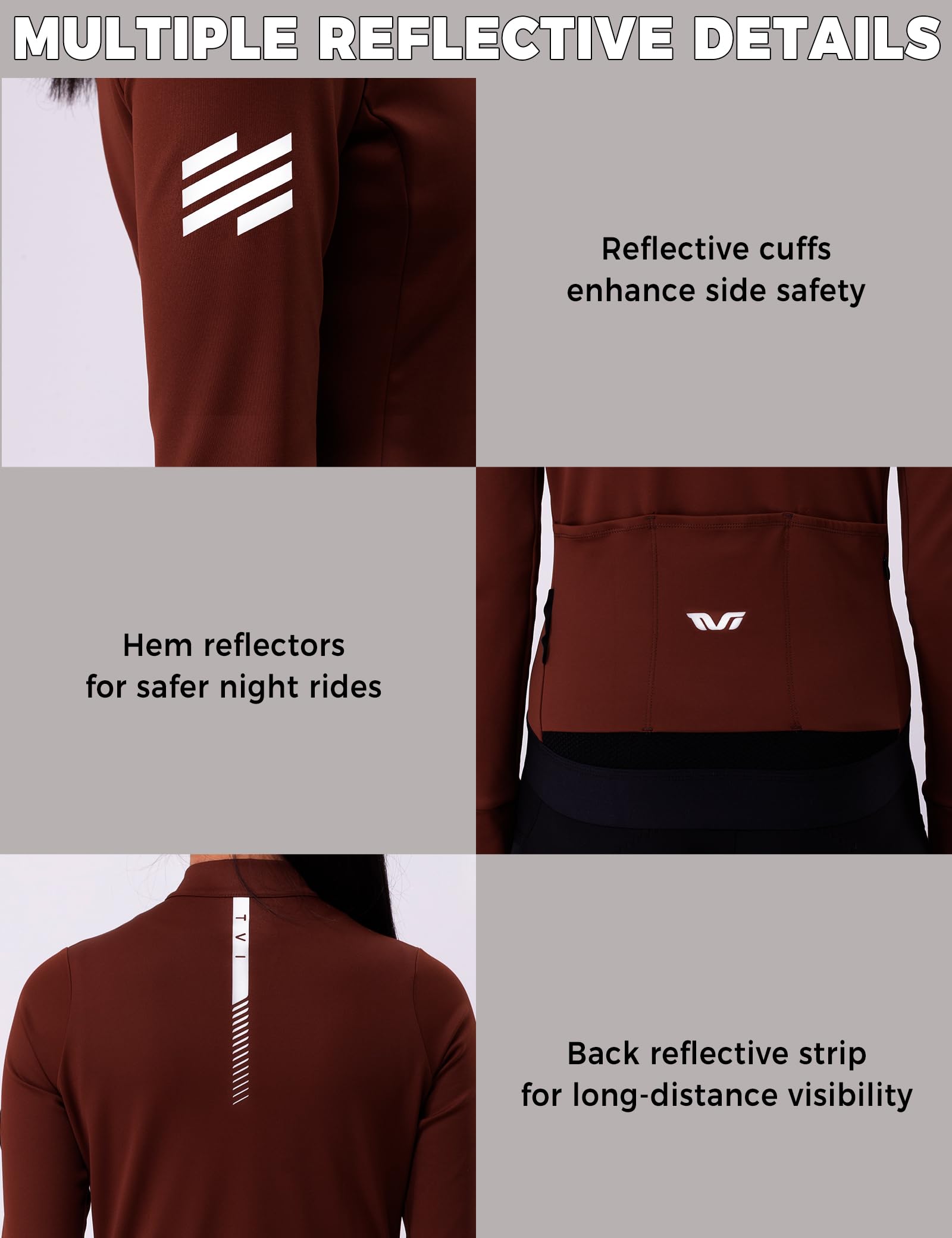ROCKBROS TVI Radtrikot Damen-Radsporttrikot Langarm Warm Winddicht Winter Fahrradjacke