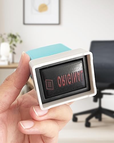 Miniatura 4 de WAFJAMF Sello original  Sello de mensaje pre-entintado sello de oficina recargable tinta roja preinstalado  mediano