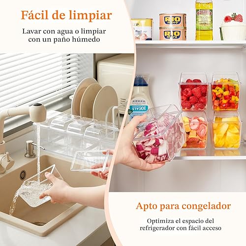 Miniatura 7 de Lifewit Bandeja de condimentos enfriada con hielo con 5 recipientes (2.5 tazas), servidor de condimentos con tapas separadas, bandeja para servir