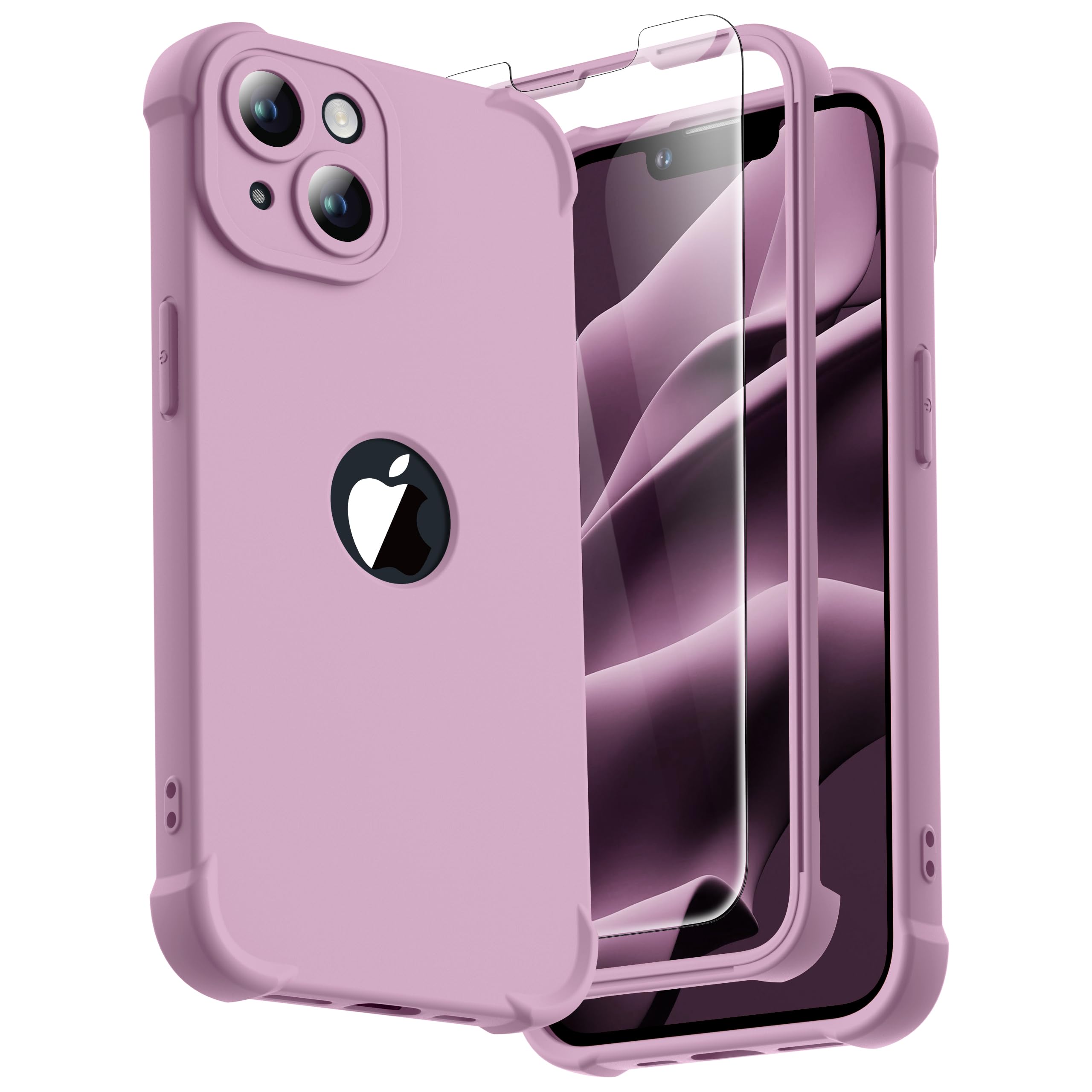 ORETECH for iPhone 14 Case, with [2 x Screen Protectors] [15 Ft Military Grade Drop Test] [Camera Protection] 360° Shockproof Slim Thin Phone Case for