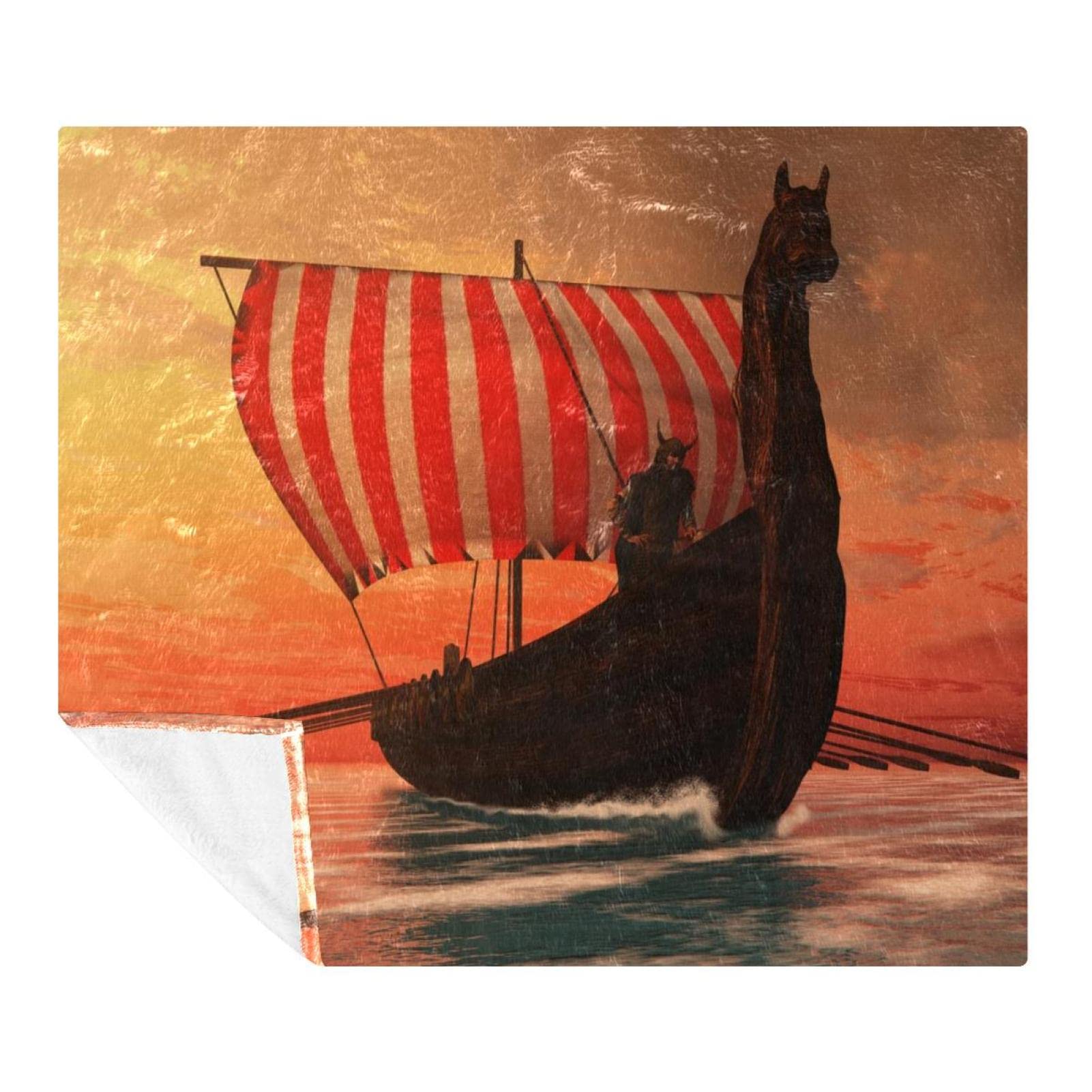 Couverture Viking Boat pour soirée canapé cocooning et voyage en famille