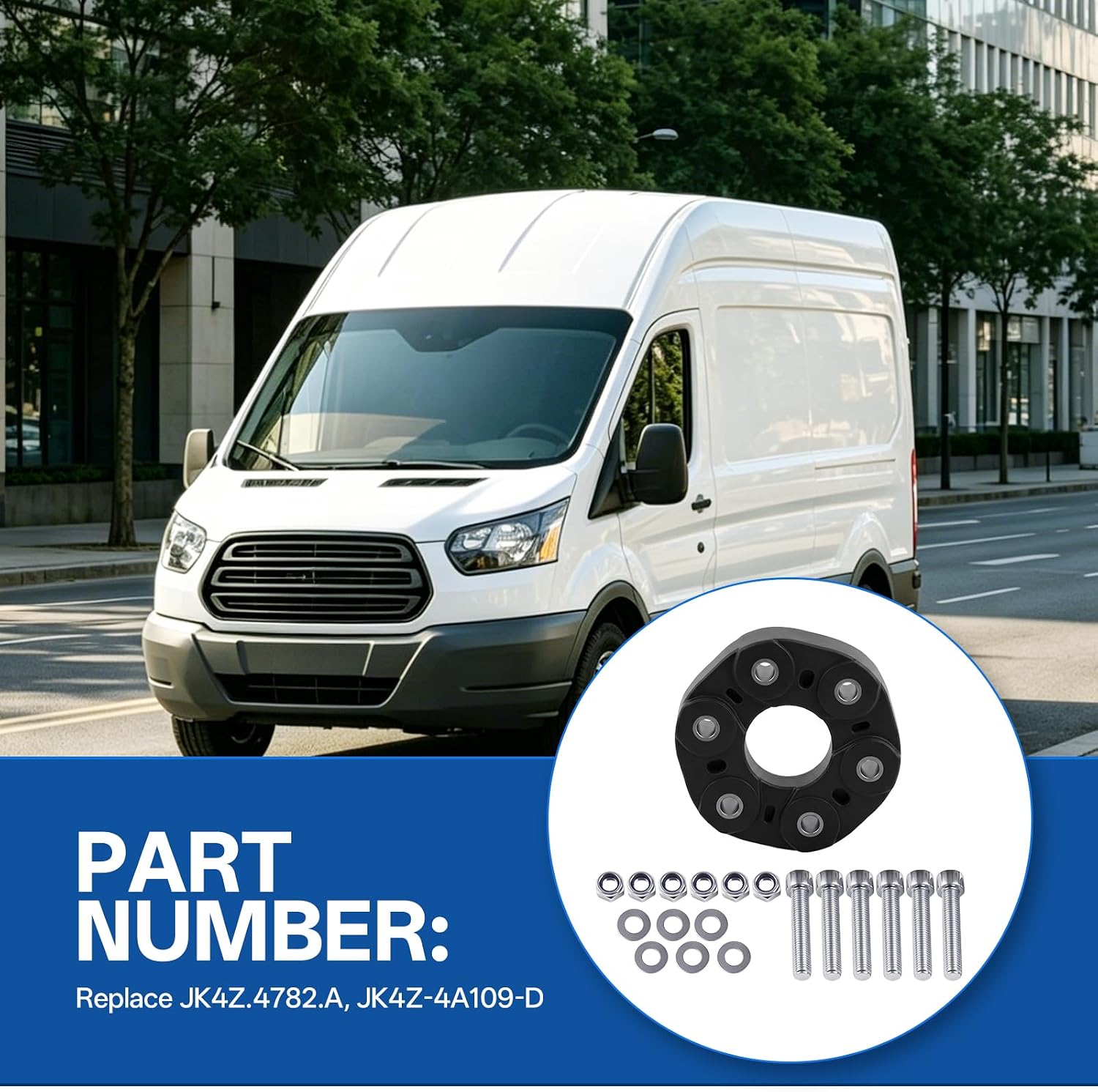 Driveshaft Drive Shaft Coupler Flex Joint Coupling Bushing Compatible with Ford Transit 2017-2019, Replace JK4Z.4782.A