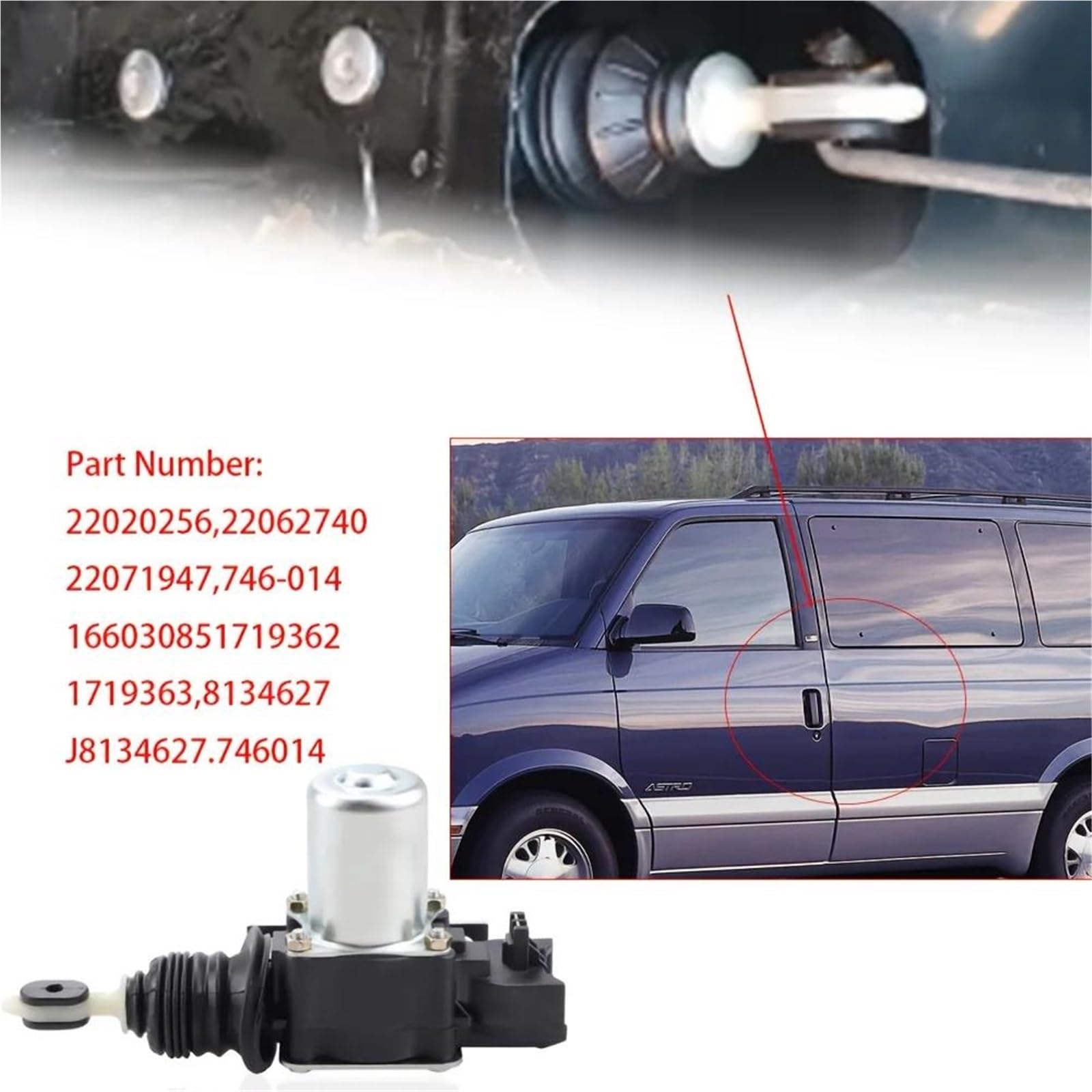 Auto Serratura Attuatore 22020256 22062740 746-014 Per K1500 Per K2500 Per K3500 Per Suburban Per Tahoe Lato Passeggero O Conducente Posteriore Sostituisce