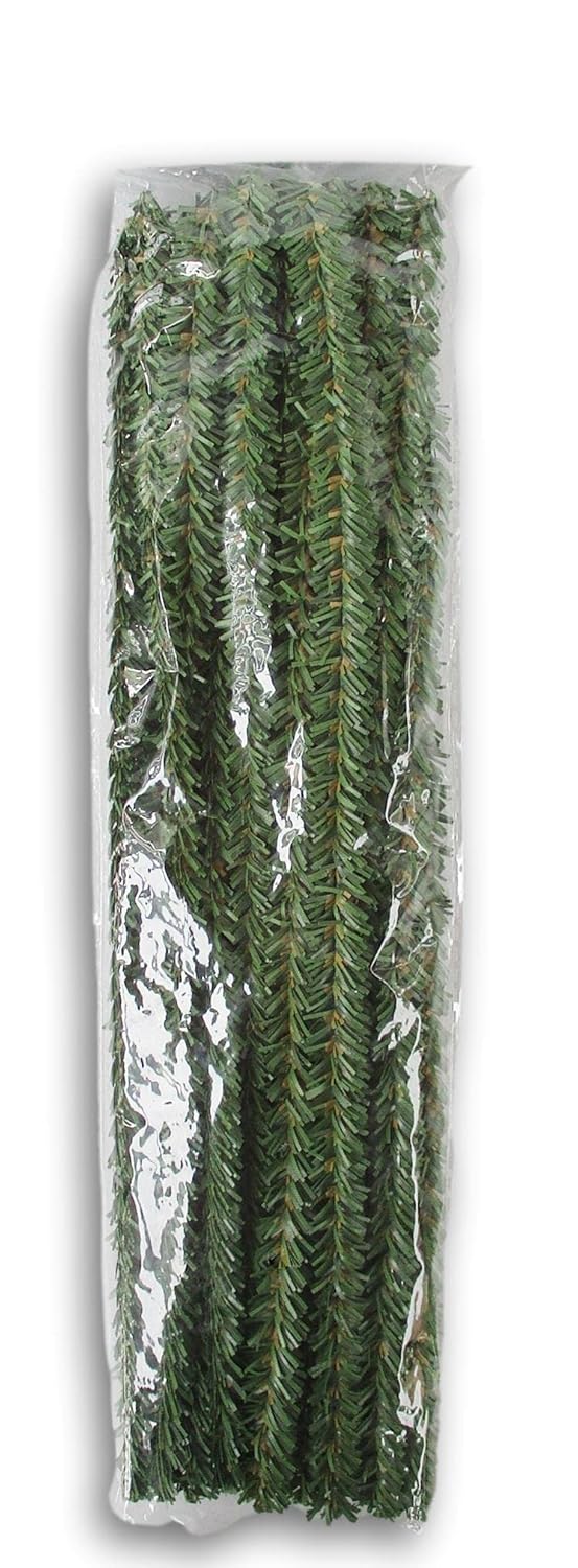Holiday Christmas Artificial Canadian Pine Stem Garland Ties 24 Pc