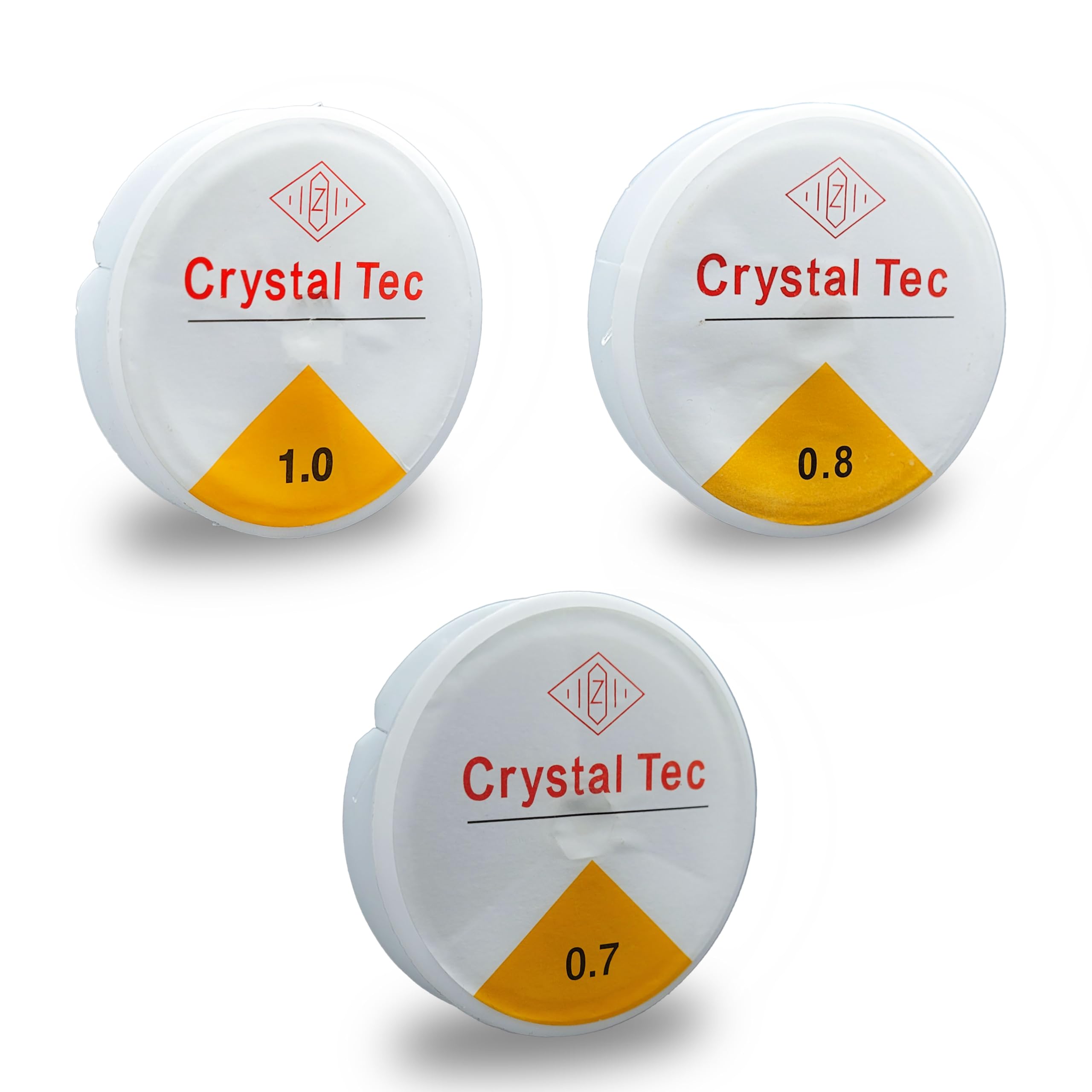 INDIKONB Transparent Elastic Thread Set - Rolls of Size 0.7mm, 0.8mm, 1mm for Bracelet, Necklace and Jewelry Making (3)