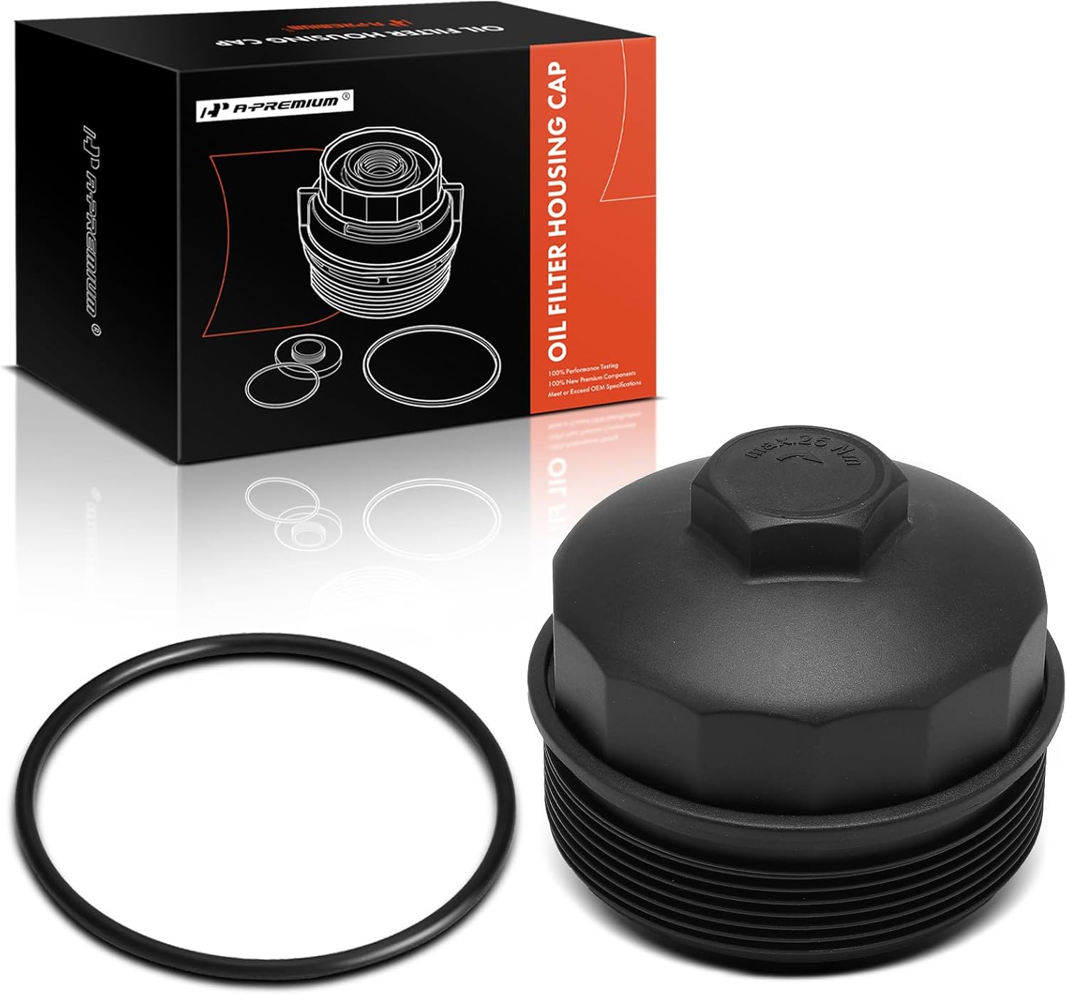 A-Premium Oil Filter Housing Cap Assembly Compatible with BMW X5 2000-2003, 530i 1994-1995, 540i, 740i, 740iL, 750iL, 840Ci, 850CSi, 850Ci, 850i, M5, Z8 & Land Rover Range Rover, Replace# 11421736674