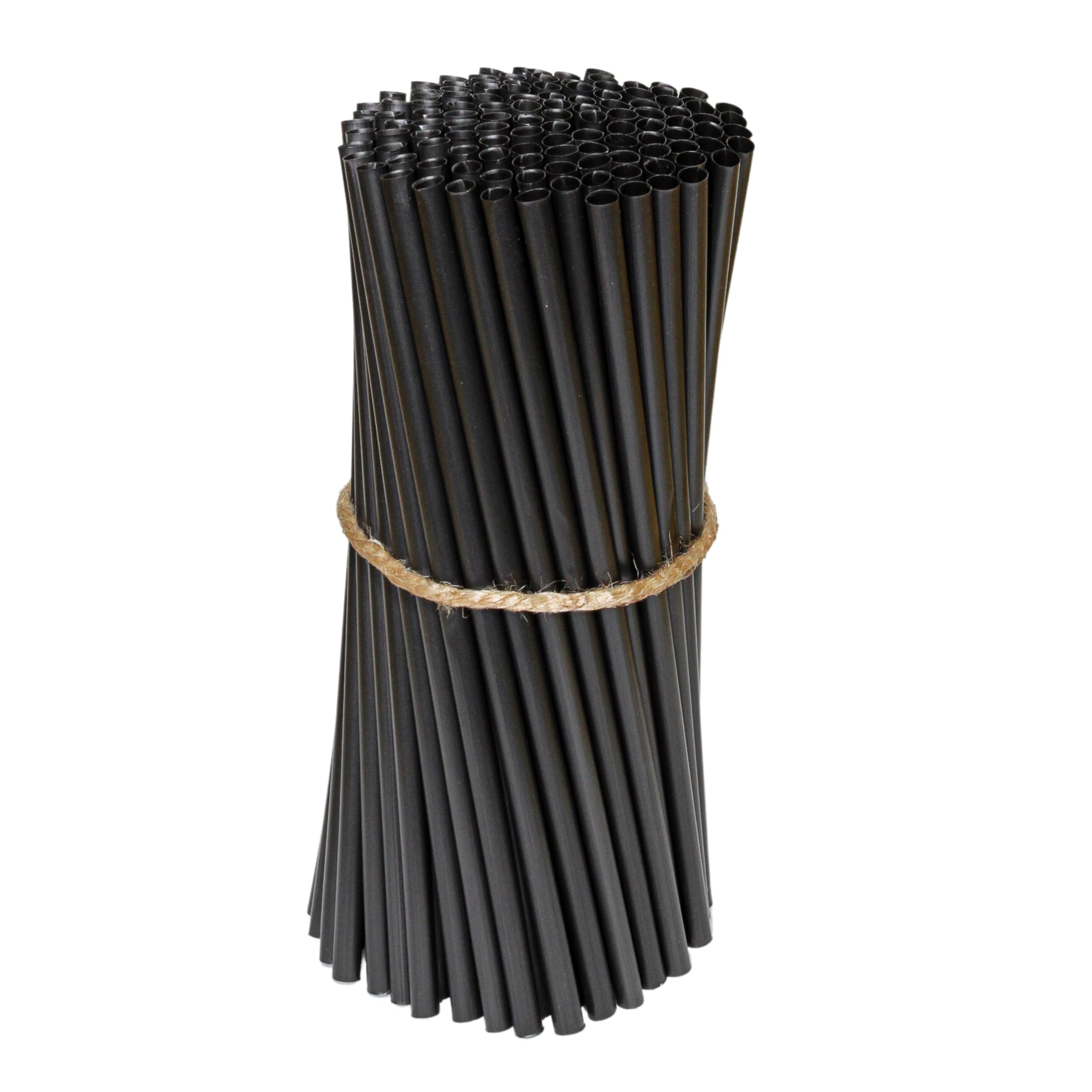 1000 Strawood Paille Fibre de Bois Cellulose | Rigide Ø7x210mm (1000, Noir, 21cm)