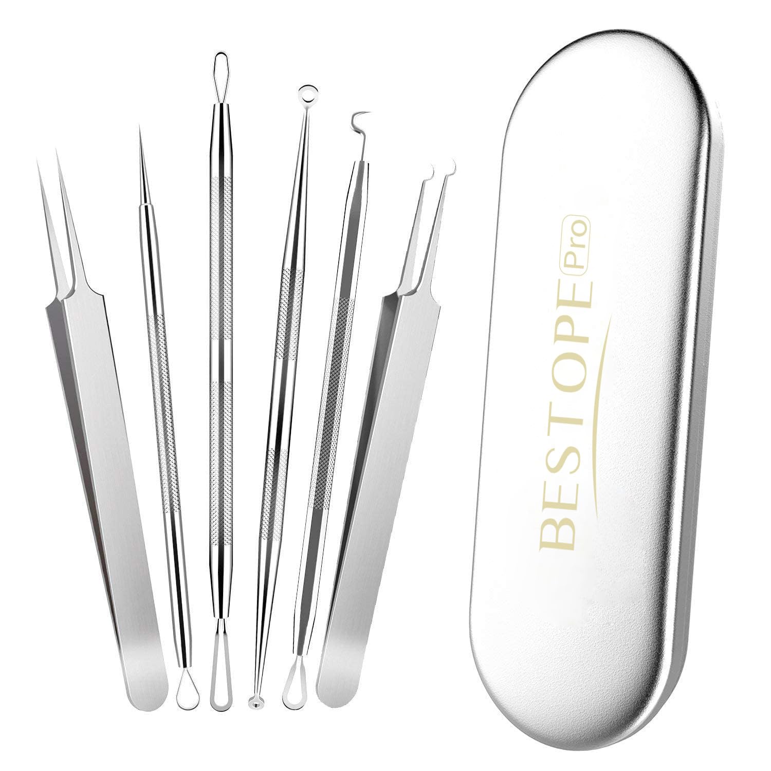 BESTOPE Blackhead Remover Comedone Extractor 6Pcs