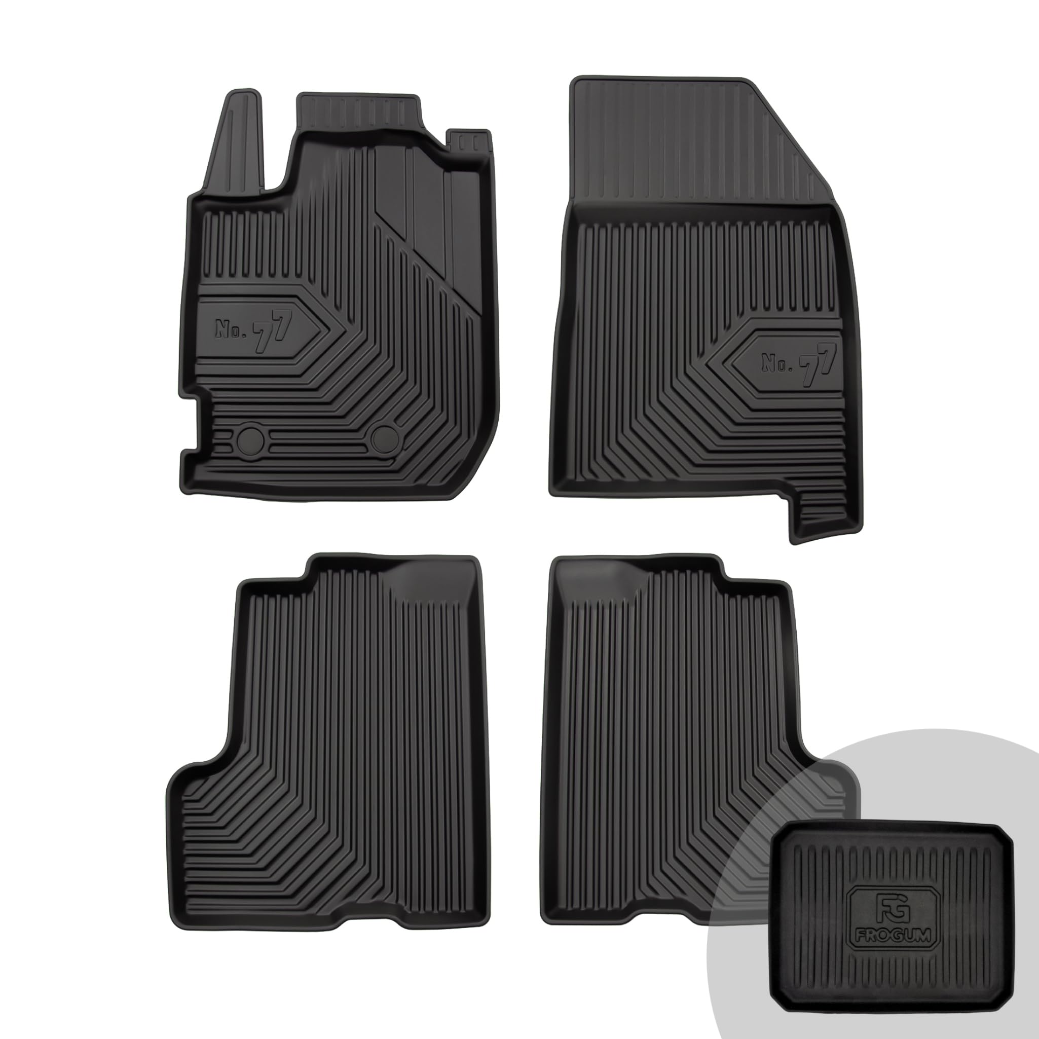 FROGUM No.77 Alfombrillas para Coche Alfombras para Dacia Duster II Desde 2017 | Borde Alto | para Todo el año | Tamaño