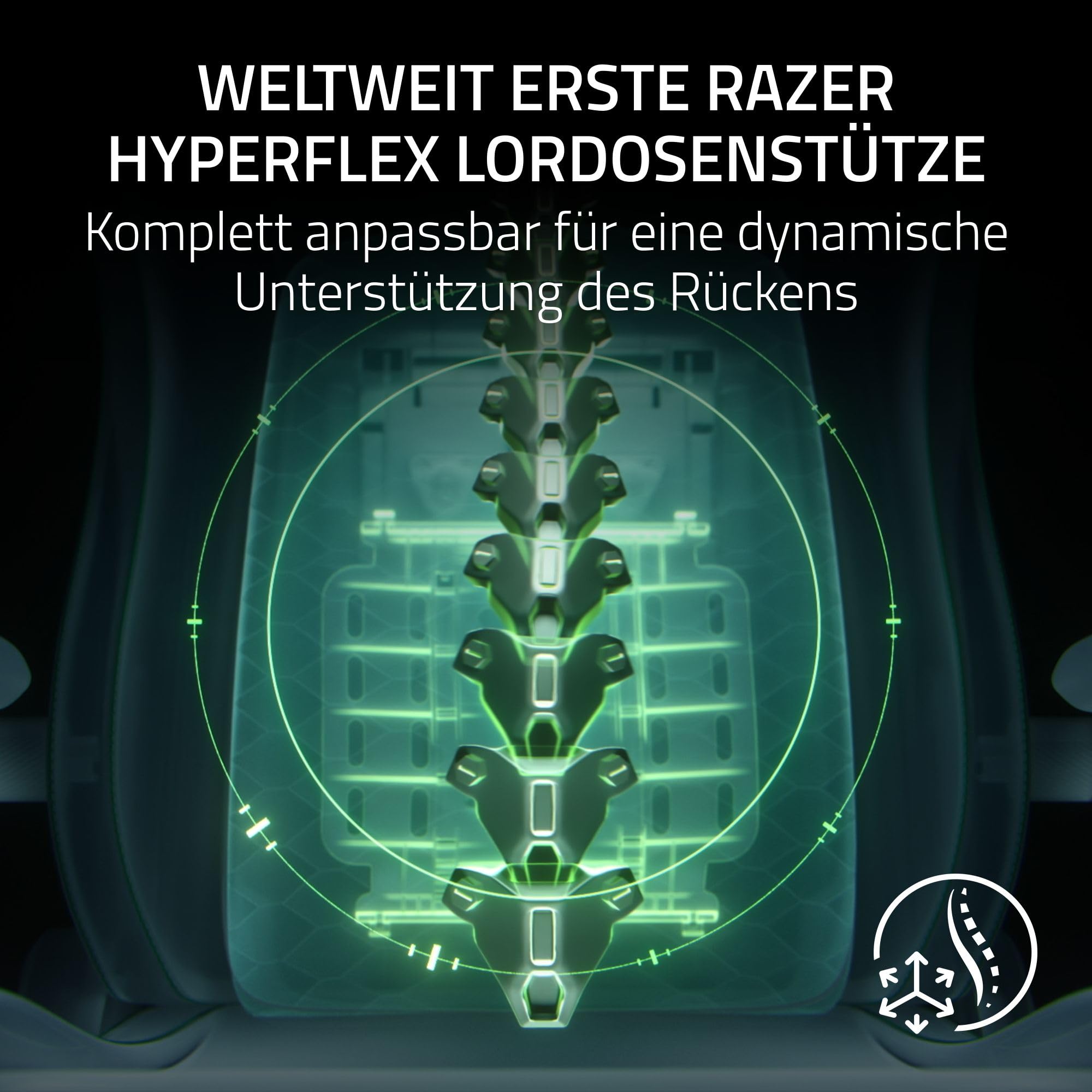 Razer Iskur V2 NewGen - Ergonomischer Gaming-Stuhl mit atmungsaktivem Gen-2 EPU-Leder mit Cooltouch Technologie - Hyperflex Lordosenstütze - breite Schulterbögen und Sitzfläche | Schwarz