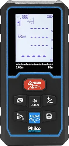 Trena Laser Philco alcance de 80m Display LED PTL02