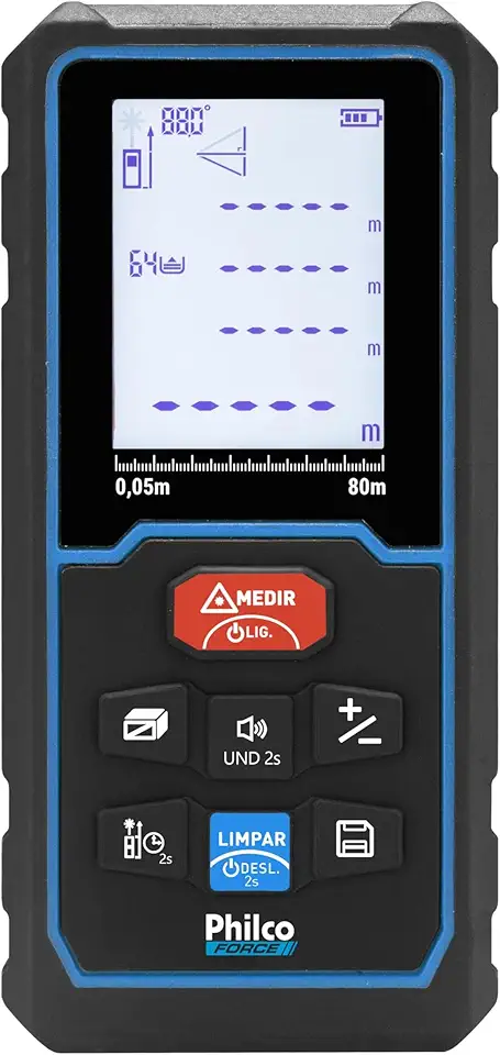 Trena Laser Philco alcance de 80m Display LED PTL02