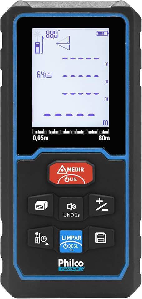 Trena Laser Philco alcance de 80m Display LED PTL02