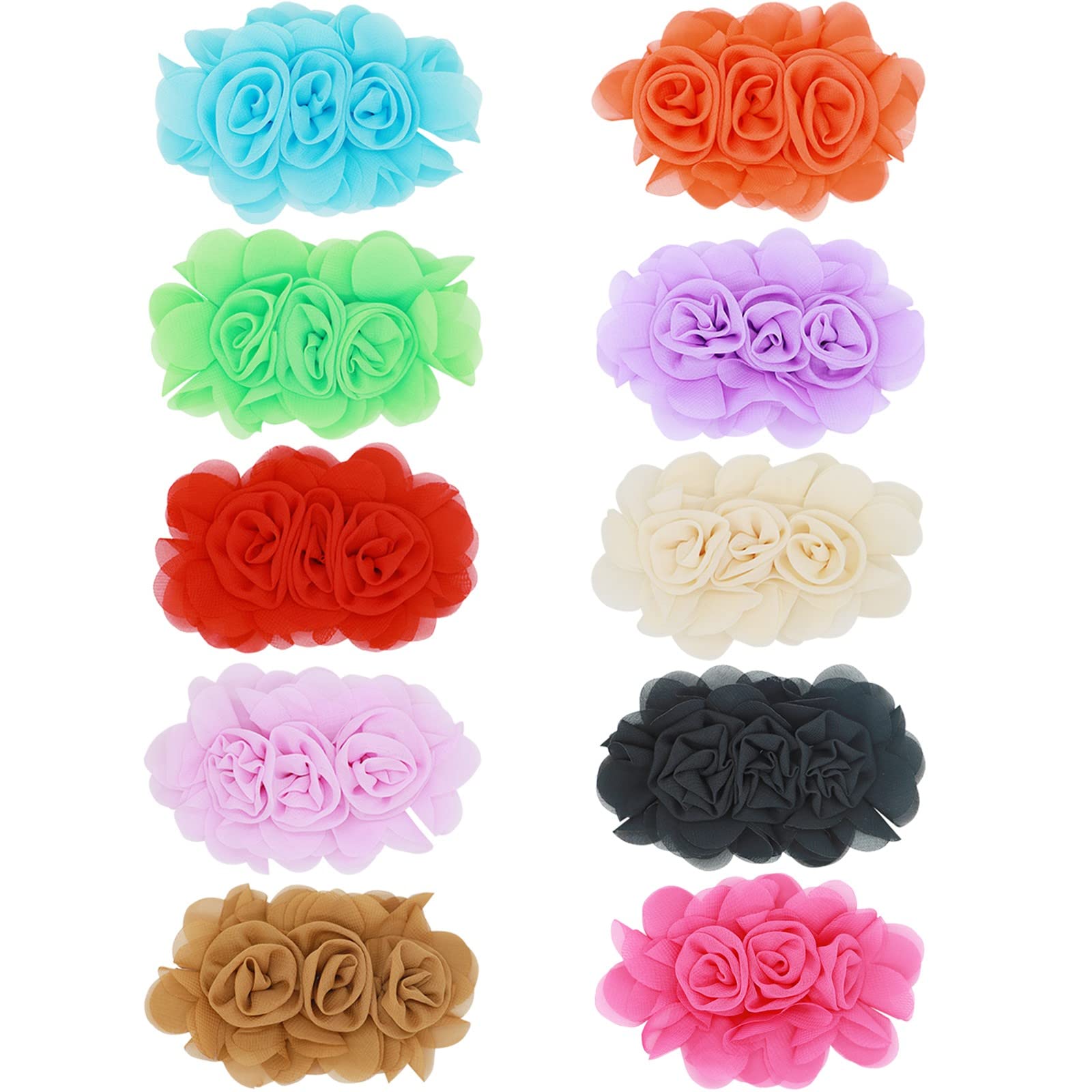 10 PCS Dog Collar Flowers, Multi-Color Pet Bow Ties Flower, Sliding Pet Collar Grooming Accessories for Puppy Small Medium Large Dogs Kitten Cats Rabbits