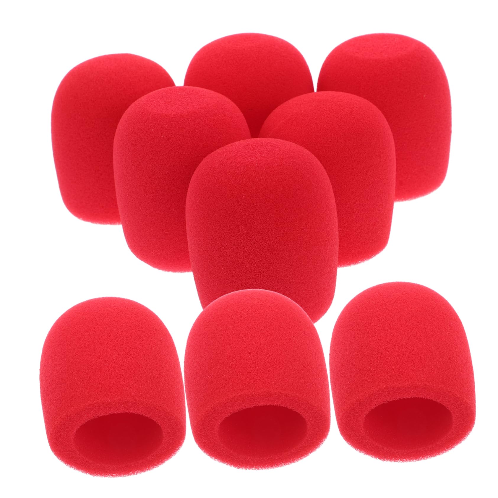 VANZACK Microphone Sponge Sleeve Kit 8 Pcs Foam Covers Windscreen Foam Mic Windscreen Sponge for Handheld Microphone Ktv Home Recording Speeches Noise Reduction