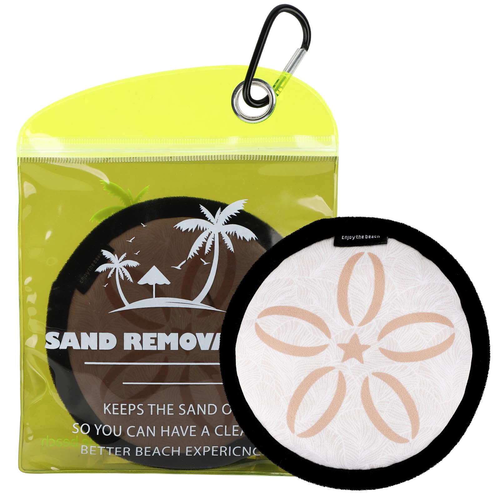 Beach Sand Remover Pouch, Waterless Reusable Sand Eraser Wipe for Beach Travel