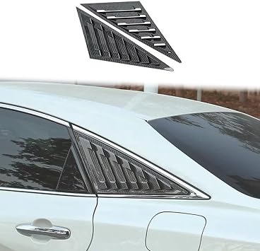 Rear Side Window Shutters Fit for Toyota Avalon 2019 2020 2021 2022 2023 2024 Racing Style ABS Sport Shutters Car Exterior Trim Accessories 2 Pcs - Black Carbon Fiber Pattern