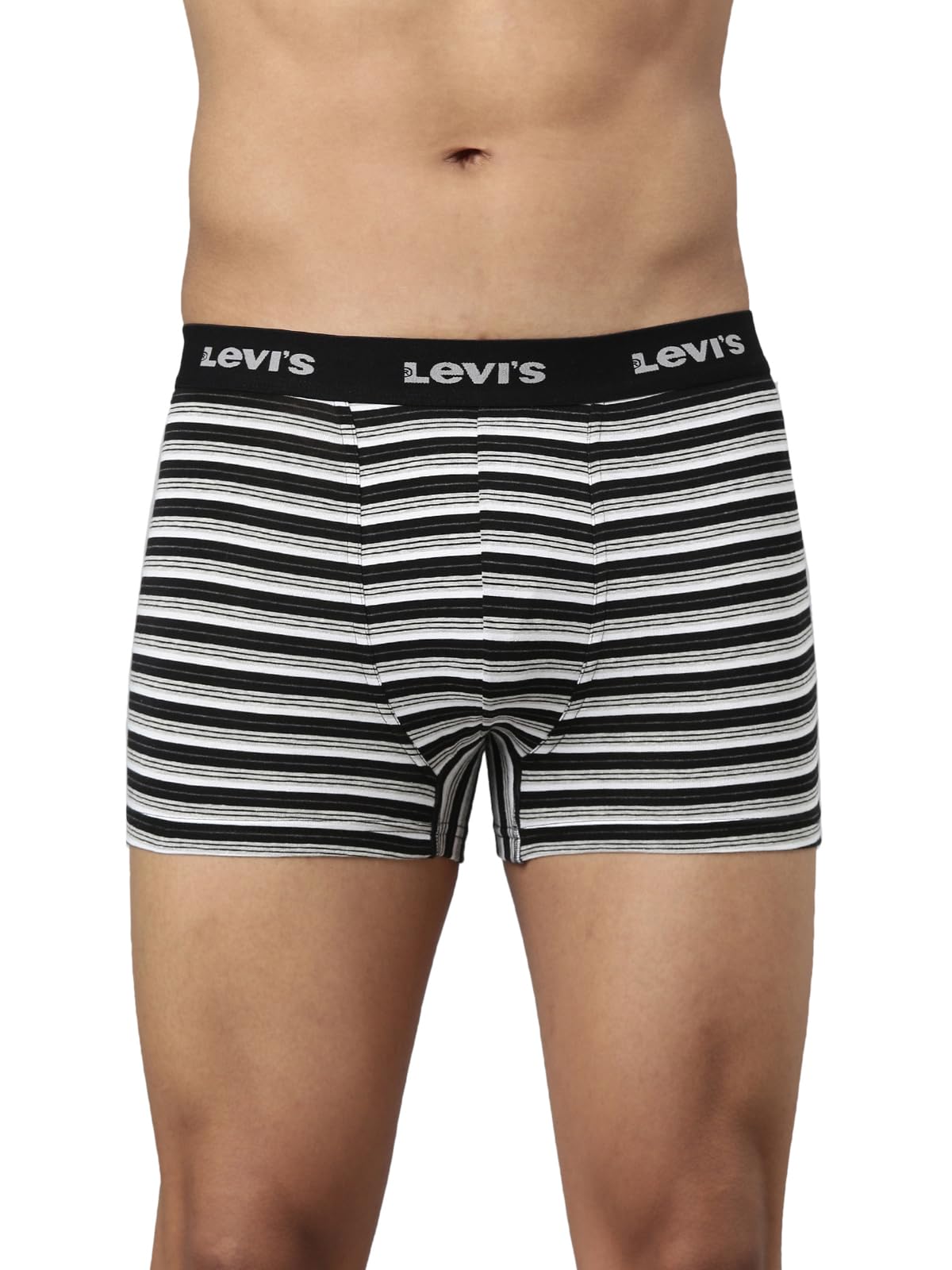 levi's 006 Classic Trunk for Men | Cotton Stretch Fabric | Striped Men's Underwear | Anti-Roll Waistband | Mid-Length Fit | Extra Supportive Gusset | No Ride-Up Leg | Durable | Tagless | Pack of 1-picture-33
