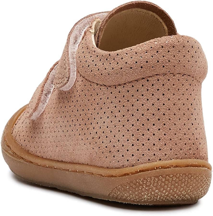 Chaussures Premiers Pas Naturino En Suédé Pailleté Rose Clair - Pointure 27, Semelle Caoutchouc Souple