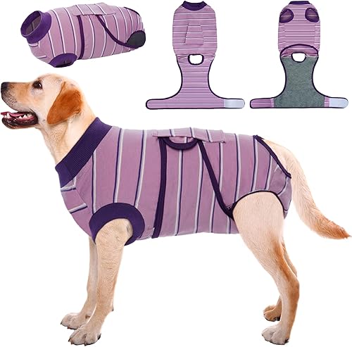 Kuoser Traje de Recuperación Quirúrgica para Perros, Traje de Recuperación Suave y Transpirable para Perros Hembra Esterilizados y Machos Castrados,