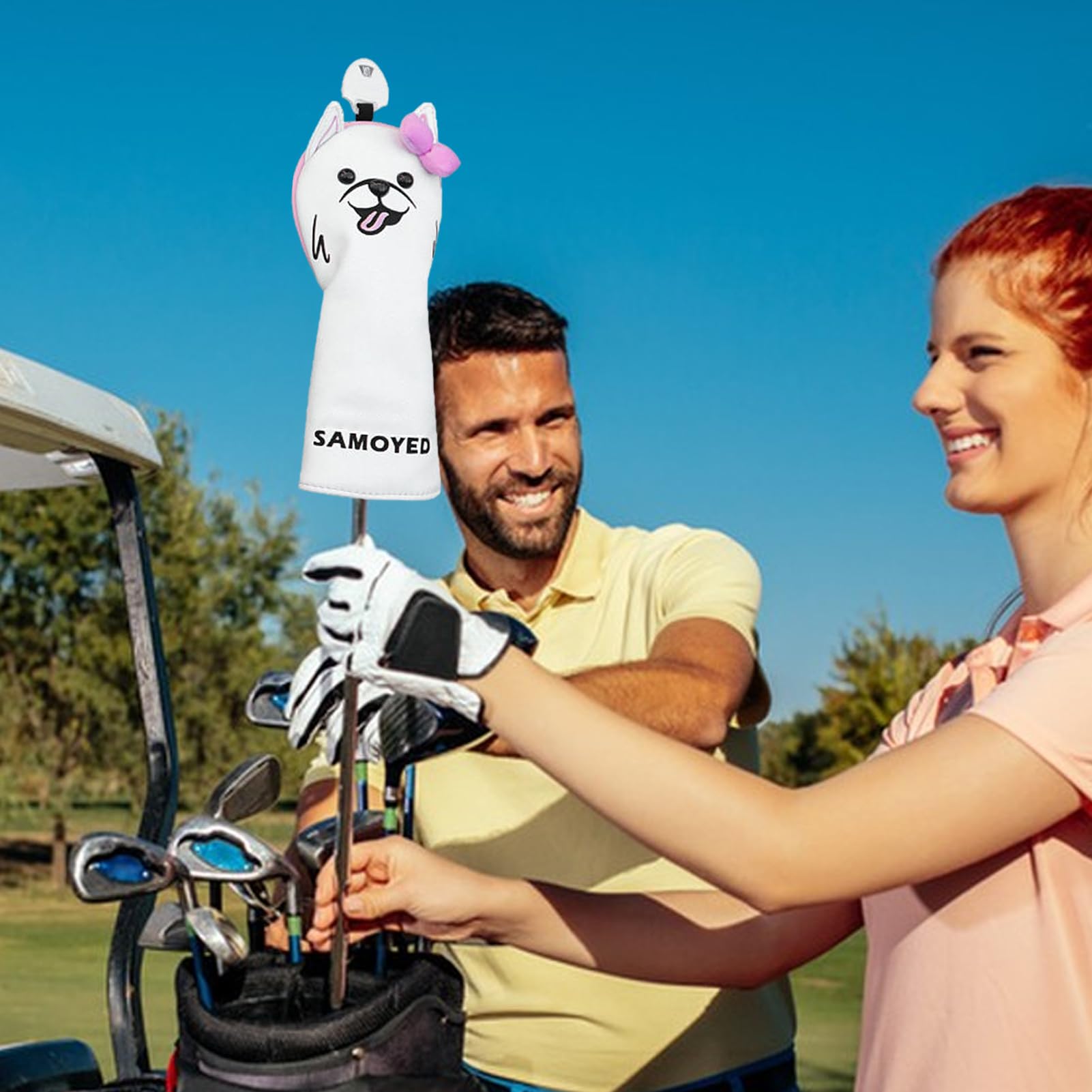 Pokrowiec na głowę kija golfowego, 4 x pokrowiec na kierowcę do kijów golfowych, odporne na zużycie nakrycia głowy z miękką pluszową podszewką, akcesoria dla golfistów