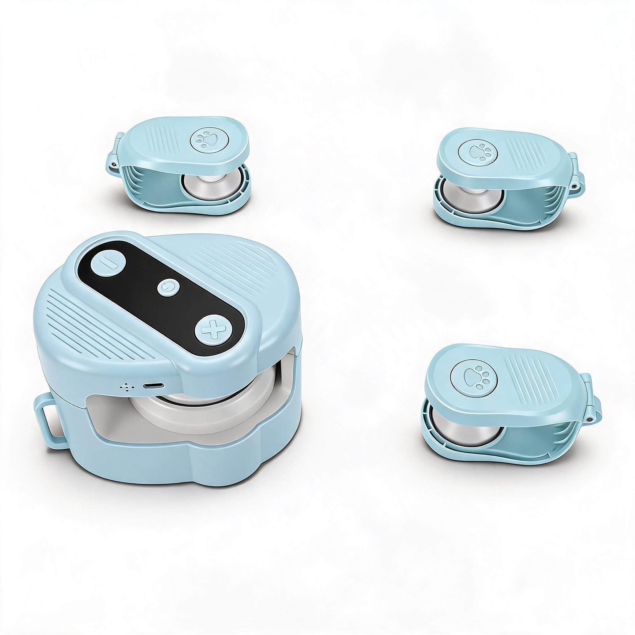 Dpofirs Giocattolo Interattivo per Inseguire Gatti, Giocattolo Elettronico per Gatti Intelligente Che Cinguetta gli Uccelli con Telecomando per Giocare a Casa (BLUE)