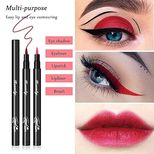 Miniatura 4 de Delineador de ojos líquido de 12 piezas, delineador de ojos de color mate, lápiz impermeable delineador de ojos, herramienta de maquillaje líquido