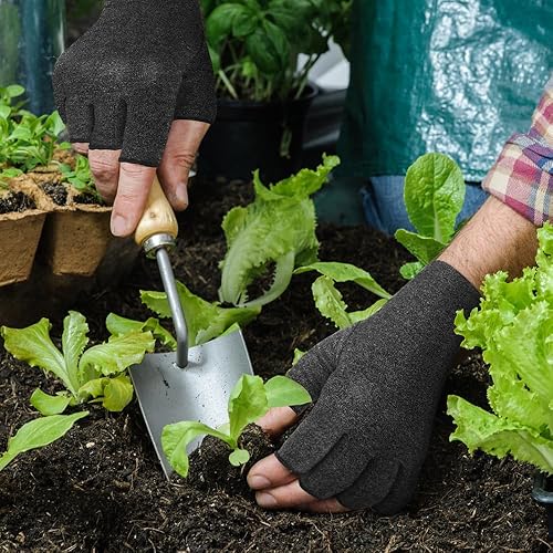 Miniatura 2 de 2 pares de guantes de compresión de artritis para alivio del dolor de artritis reumatoide osteoartritis y túnel carpiano para hombres y mujeres