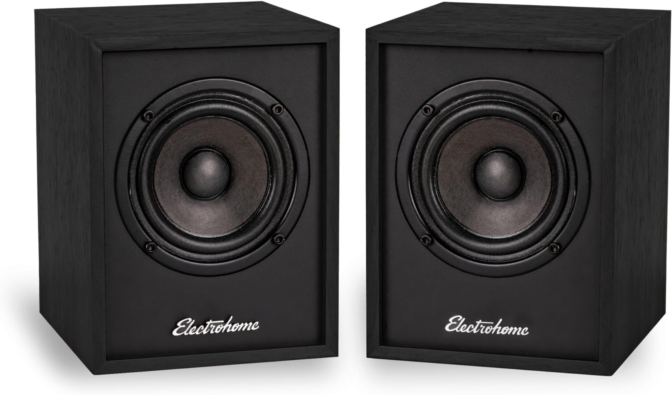 Huntley Powered Bookshelf Speakers with Built-in Amplifier and 3" Drivers for Turntable, TV, PC and Wireless Music Streaming Featuring Bluetooth 5, RCA and Aux (EB10B)