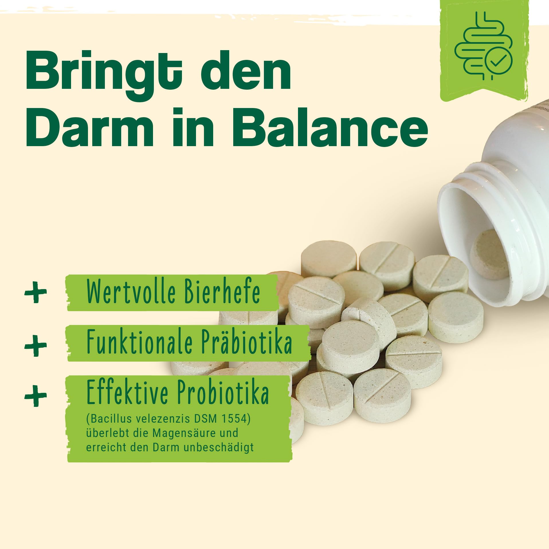 Ida Plus Darmbiotic – Probiotika zur Darmsanierung für den Hund - Darmflora aufbauen nach Durchfall - gesunde aktive Darmbakterien – Immunsystem – Regulierung Verdauung – 120 Tabletten