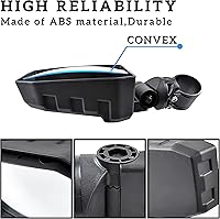 Vista 2 de SAUTVS Espejos laterales retrovisores ajustables para Can-Am Maverick X3, diseño más amplio, espejos laterales convexos transparentes plegables