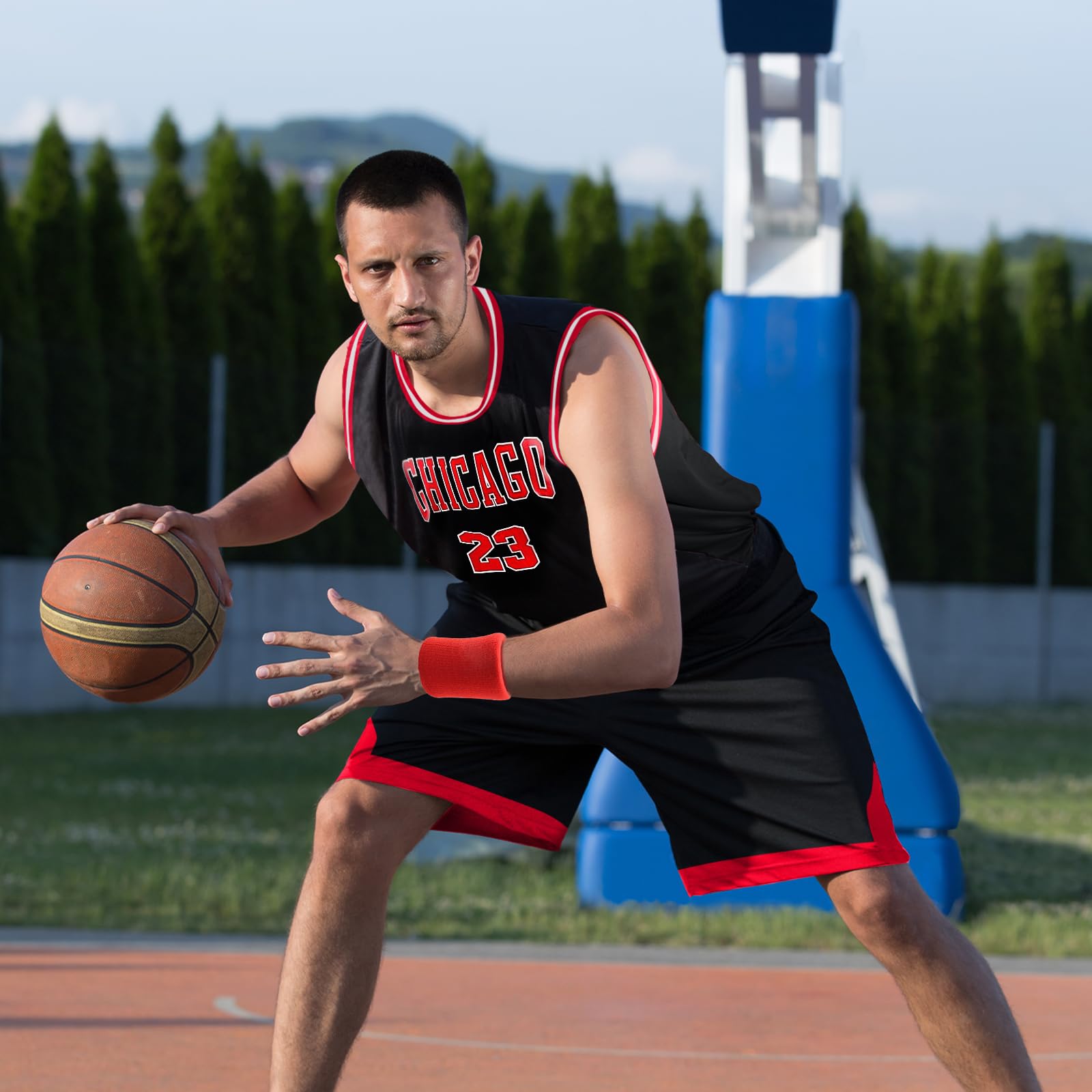 Pardofelis Camiseta de baloncesto para hombre, camiseta de baloncesto, ropa de entrenamiento, sin mangas, transpirable, ropa deportiva, camiseta de baloncesto, chaleco y pantalones cortos con 2 bandas
