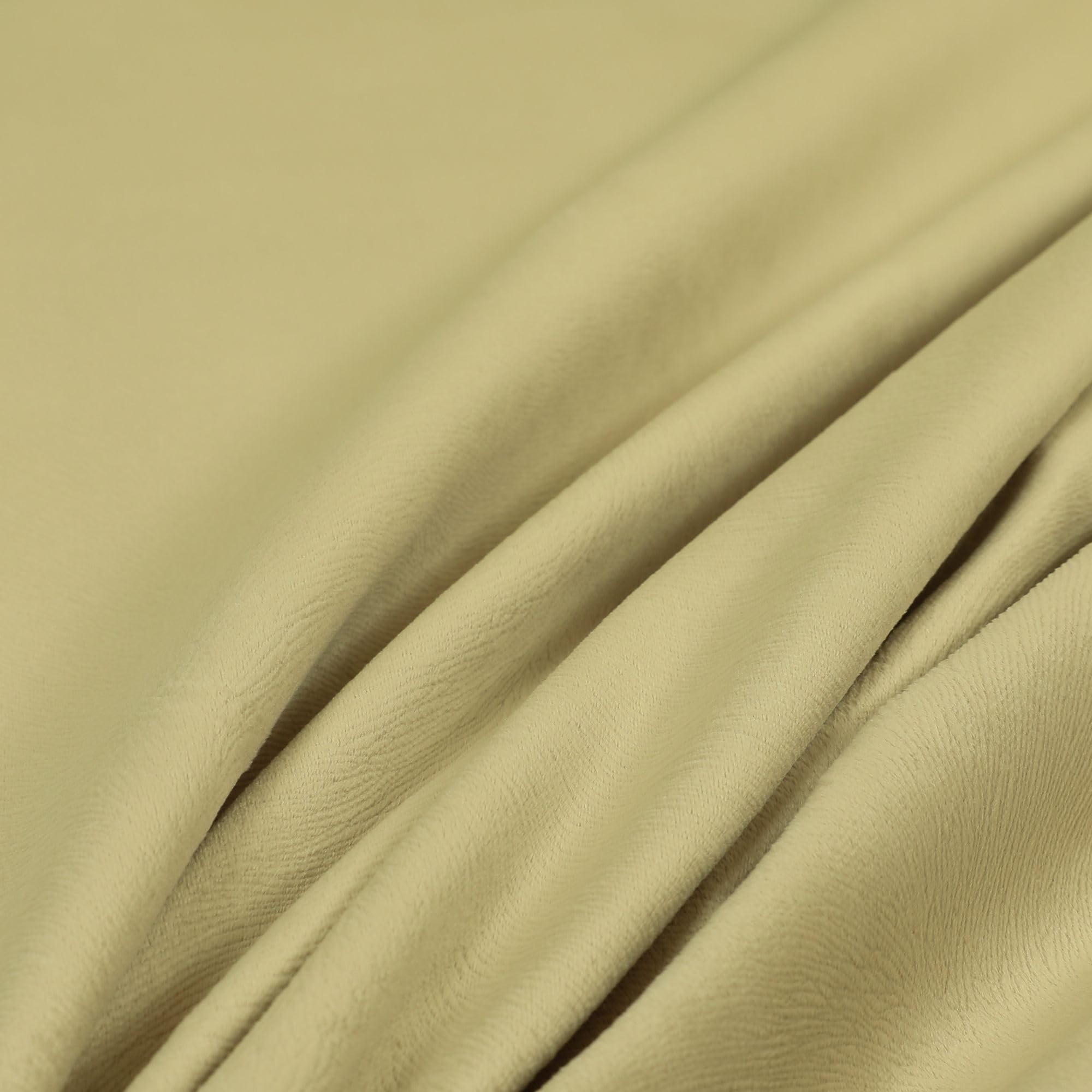 Tela de tapicería de terciopelo suave de color beige con diseño en relieve del mismo patrón (por metro)