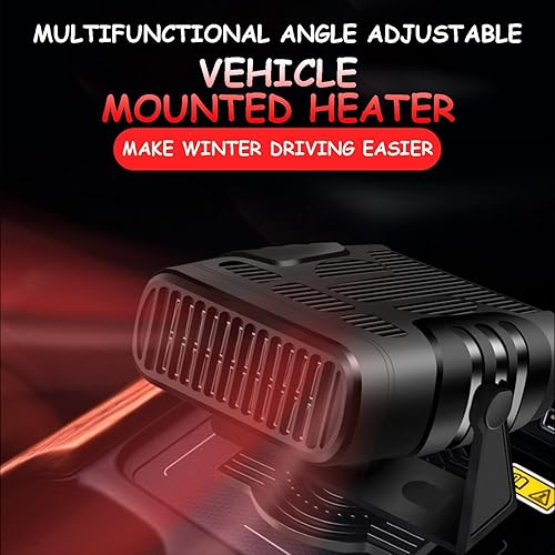 Miniatura 4 de JIFOVER Calentador de automóvil calentador portátil de automóvil de 12 V y 120 W calentador portátil de automóvil y descongelador de ventanas para
