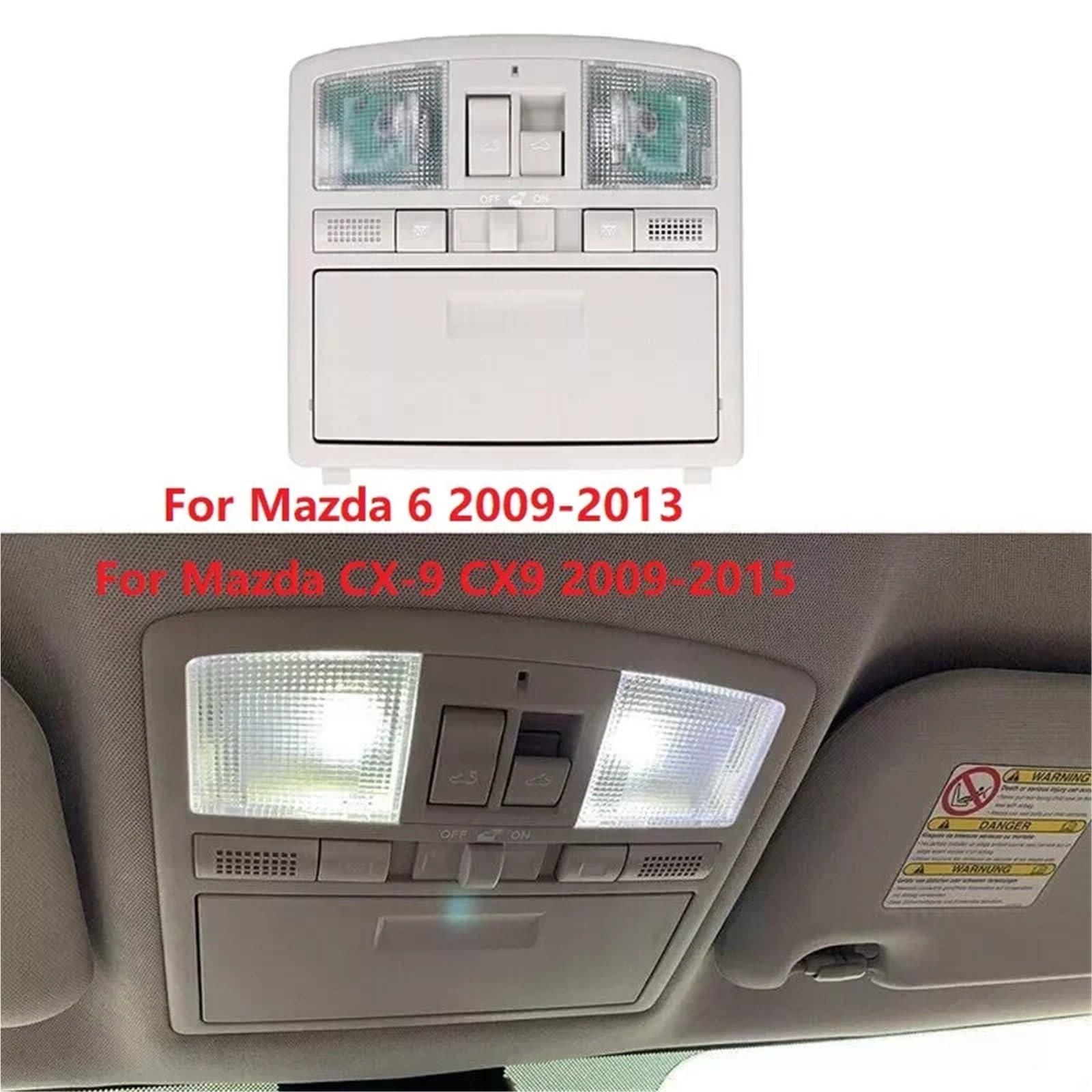 Samochodowe Lampy Sufitowe Pasuje do Mazdy 6 CX9 GS4C-69-970D-75 Lampka do czytania na konsoli sufitowej z przełącznikiem dachu, etui na okulary przeciwsłoneczne Sufitu Wewnętrznej
