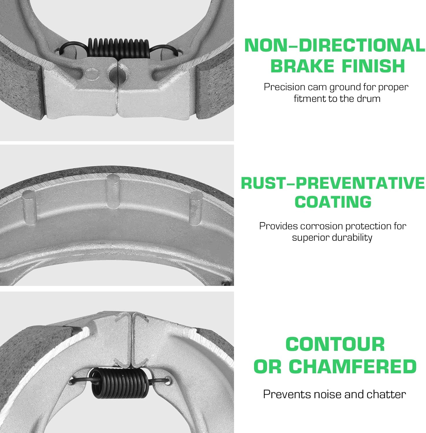 Youxmoto Front Rear Brake Shoes for Honda Recon TRX 250 TRX250 97 98 99 00 01 02 03 04 05 06 07 08 09 10 2011 2012 2013 2014 2015 2016 2017 2018 2019 2020 2021 Drum Brakes Shoes Pads