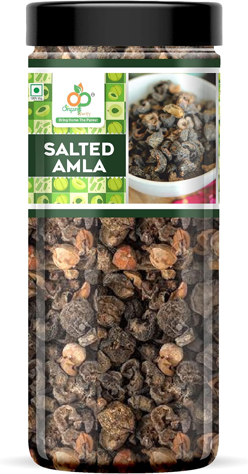 Organic Purify Namkin Amla (Salted Gooseberry) 500gm Pachak Amla Jar Pack 500g